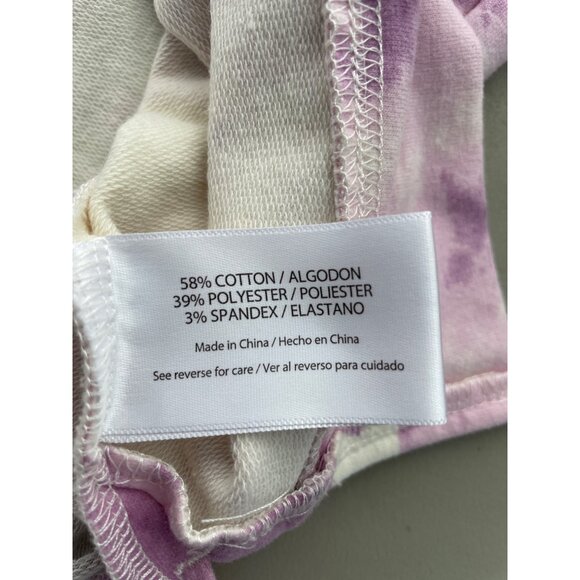 Wildfox Tie Dye Stars Pullover Sweatshirt Women XL Purple Cotto Blend Loungewear - Picture 8 of 9